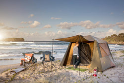 Beach caravan and camping