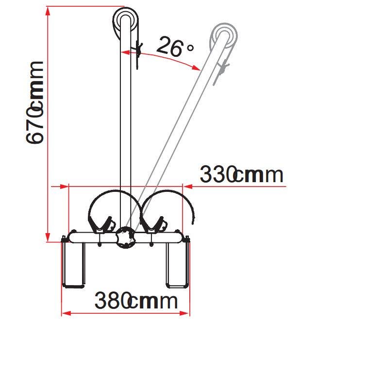 Fiamma Caravan A Frame 2 Bike Rack Carrier XL – RV Online