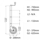 AL-KO Caravan Jockey Wheel Extra Tall – RV Online