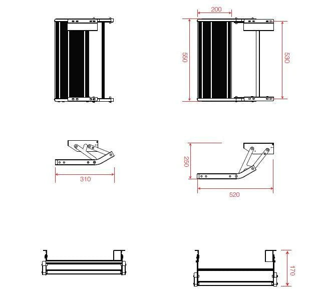 Aussie Traveller Drop Down Single Step 12V 550mm