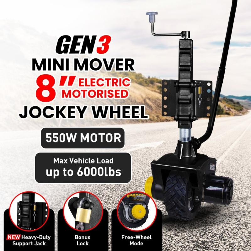 Mini Mover 12V 550w Motorised Electric Jockey Wheel Gen3