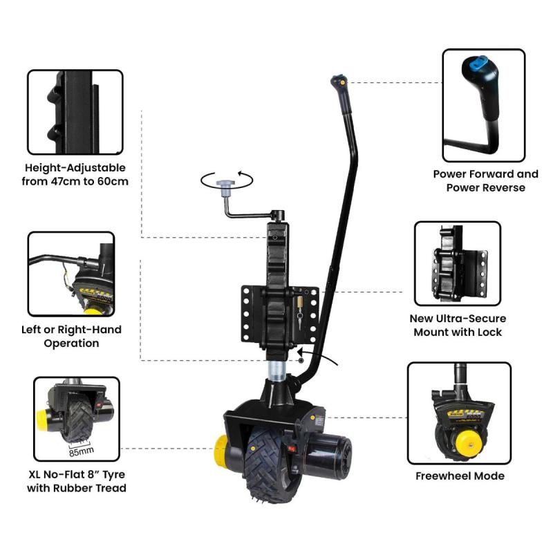 Mini Mover 12V 550w Electric Motorised Jockey Wheel Gen3