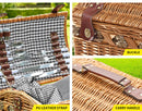 Picnic Basket Willow 4 Person Design C