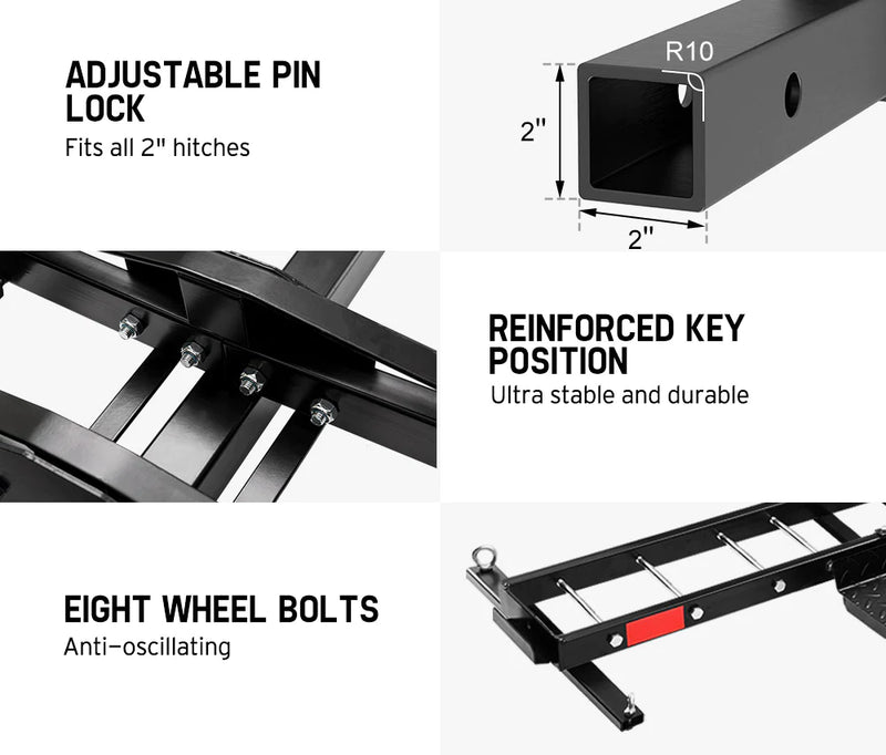 SAN HIMA Motorcycle Carrier Rack 227kg Capacity With Extra Tie Down Point